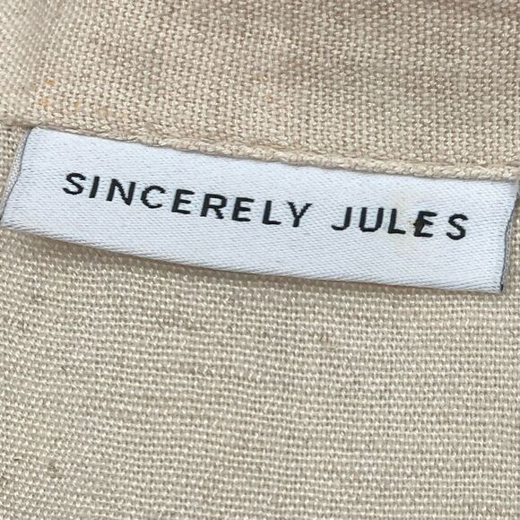 Sincerely Jules 100% Rayon Oatmeal Jumpsuit M - Picture 5 of 6